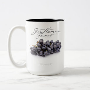 Caneca De Café Em Dois Tons Cavalheiro Farmer 15 oz. Café Mug (uvas)