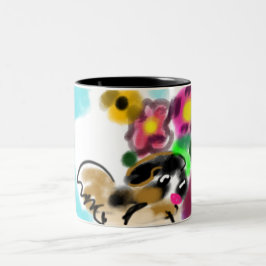 Caneca De Café Em Dois Tons Cavalier king charles spaniel 