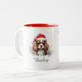 Caneca De Café Em Dois Tons Cavalier King Charles Spaniel Christmas Mug