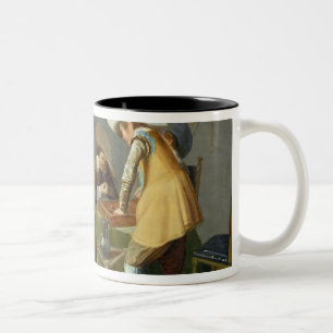 Caneca De Café Em Dois Tons Cavaliers em uma taberna
