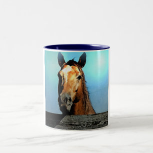Caneca De Café Em Dois Tons Cavalo