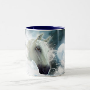 Caneca De Café Em Dois Tons Cavalo árabe