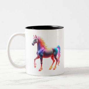 Caneca De Café Em Dois Tons Cavalo brilhante maravilhoso