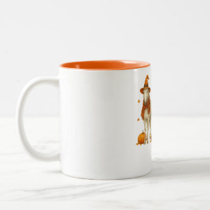 Caneca De Café Em Dois Tons Cavalo Caído Outono Ocidental Cavalo com Folhas