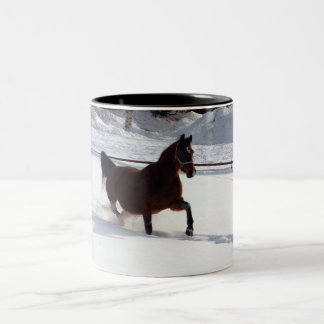 Caneca De Café Em Dois Tons Cavalo da neve