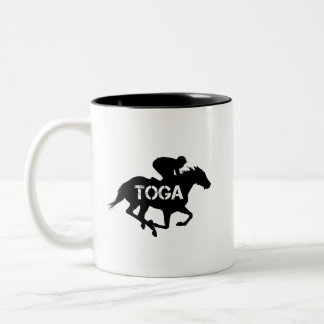 Caneca De Café Em Dois Tons Cavalo de competência de Saratoga Springs