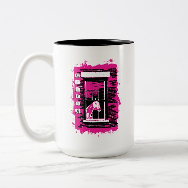 Caneca De Café Em Dois Tons cavalo de janela galena (Esquerda)