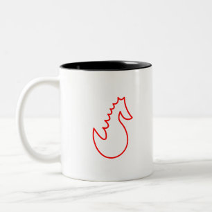 Caneca De Café Em Dois Tons Cavalo de Obra Adorável