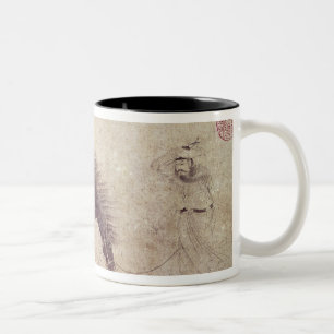 Caneca De Café Em Dois Tons Cavalo e noivo no inverno
