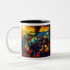 Caneca De Café Em Dois Tons Cavalo Freshtastico 01-01