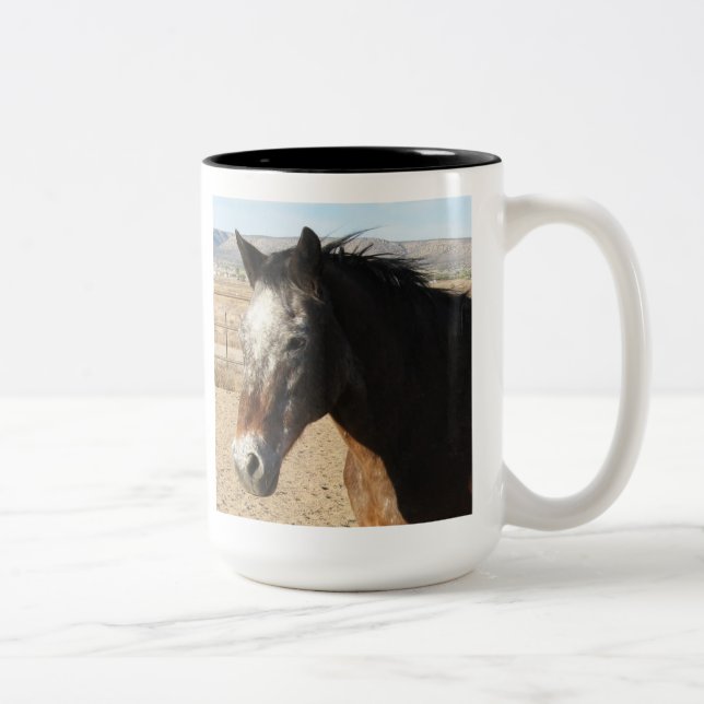 Caneca De Café Em Dois Tons Cavalo manchado Appaloosa (Direita)