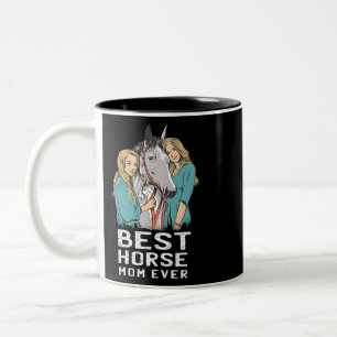 Caneca De Café Em Dois Tons Cavalo Melhor Mãe Cavalo Já Fez Cavalos Bons Em 20