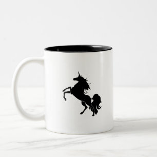Caneca De Café Em Dois Tons Cavalo Negro