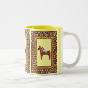 Caneca De Café Em Dois Tons Cavalo quadro de Dalarna