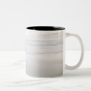 Caneca De Café Em Dois Tons Cavalo que funciona na praia