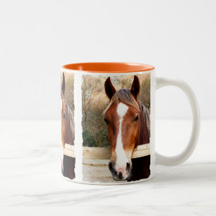 CANECA DE CAFÉ EM DOIS TONS CAVALOS