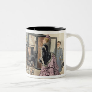 Caneca De Café Em Dois Tons Cavalos ingleses