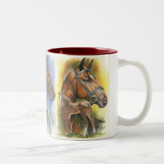 Caneca De Café Em Dois Tons Cavalos triplos