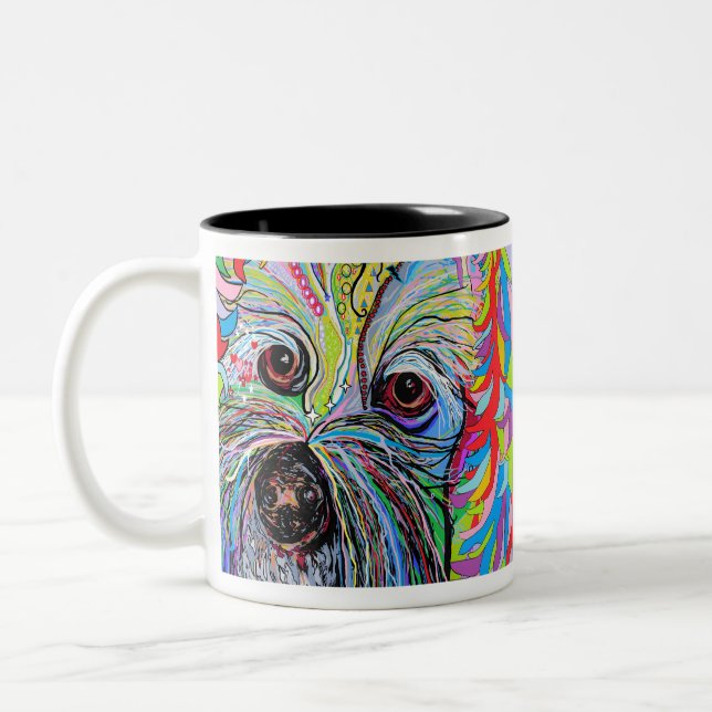 Caneca De Café Em Dois Tons Cavapoo (Esquerda)