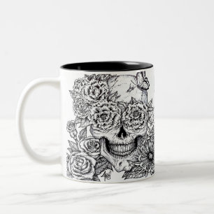 Caneca De Café Em Dois Tons Caveira