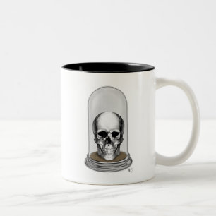 Caneca De Café Em Dois Tons Caveira No Jato 2