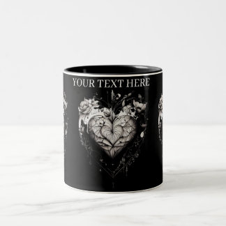 Caneca De Café Em Dois Tons Caveira Tribal de Ouro Itrata