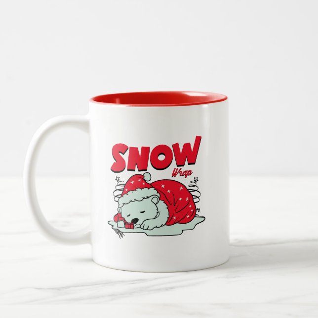 Caneca De Café Em Dois Tons CDsnowwrap (Esquerda)