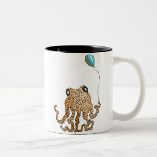 Caneca De Café Em Dois Tons Cefalópode com balão