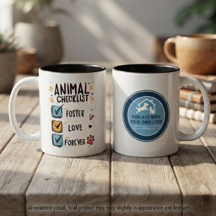 Caneca De Café Em Dois Tons Celebração Caprichosa de Falha no Lar Temporário d