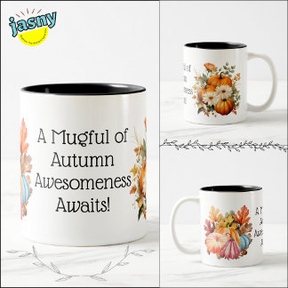 Caneca De Café Em Dois Tons Celebração de Abóbora de outono