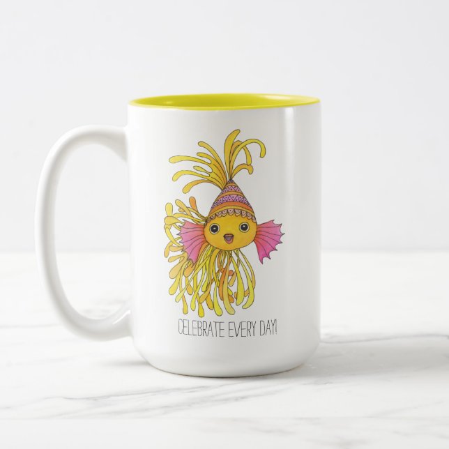 Caneca De Café Em Dois Tons Celebração de Mug de Peixe (Esquerda)