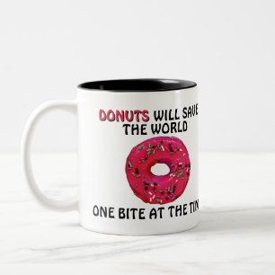 Caneca De Café Em Dois Tons Celebração de rosquinhas