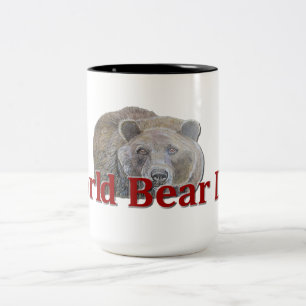 Caneca De Café Em Dois Tons Celebração do Dia Mundial do Urso Desenho da Tipog
