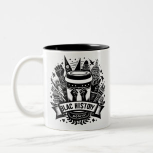 Caneca De Café Em Dois Tons Celebrar o Mês da História Negra
