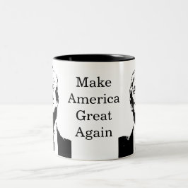 Caneca De Café Em Dois Tons Celebrate America 250 and President Trump #11