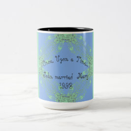 Caneca De Café Em Dois Tons _Celebration-Template-Once do vintage em cima de