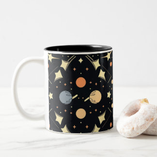 Caneca De Café Em Dois Tons Celestial Stars & Planets Mug