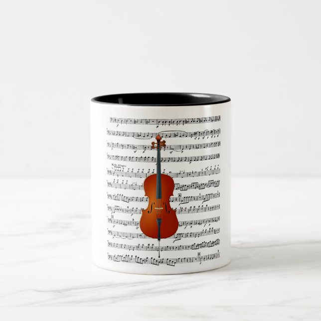 Caneca De Café Em Dois Tons Cello & Me_ (Centro)