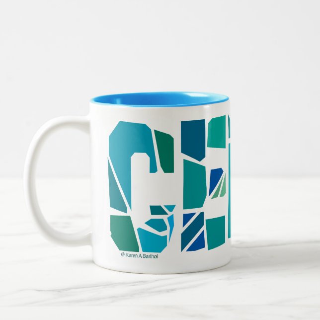 Caneca De Café Em Dois Tons Cello rachado (Esquerda)