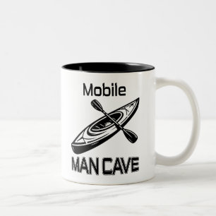 Caneca De Café Em Dois Tons Celular Cave Kayak