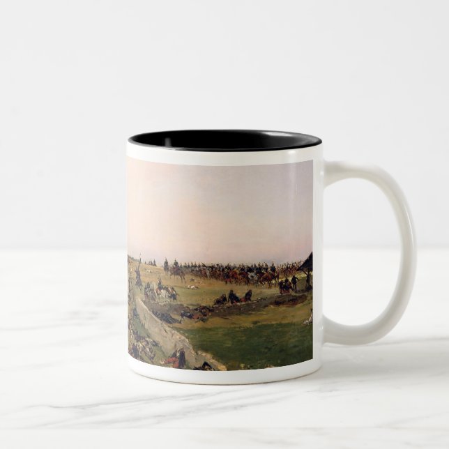 Caneca De Café Em Dois Tons Cena da guerra Franco-Prussiano (Direita)