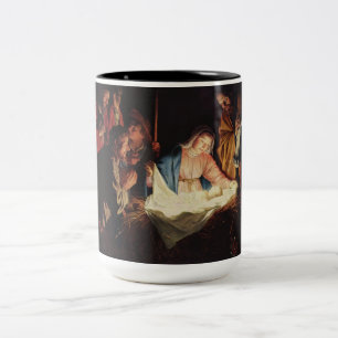 Caneca De Café Em Dois Tons Cena da Natividade