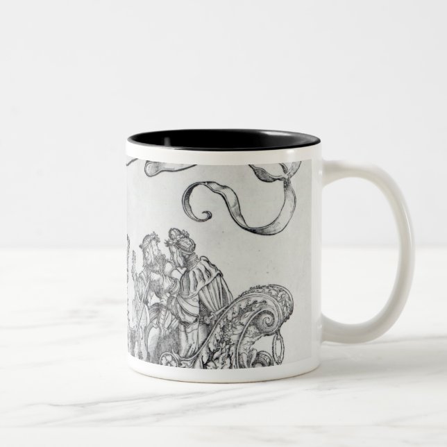 Caneca De Café Em Dois Tons Cena da procissão triunfal de Maximilian (Direita)