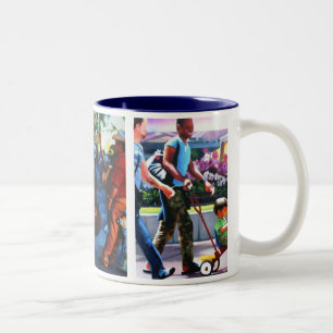 Caneca De Café Em Dois Tons Cena da rua de San Francisco