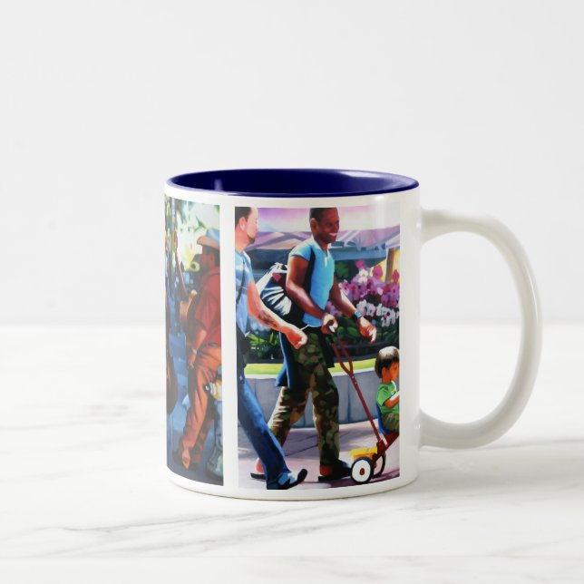 Caneca De Café Em Dois Tons Cena da rua de San Francisco (Direita)