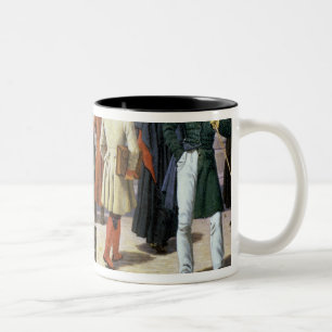 Caneca De Café Em Dois Tons Cena da rua em Éstocolmo