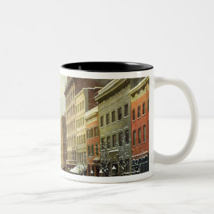 Caneca De Café Em Dois Tons Cena da rua em New York