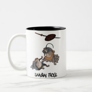CANECA DE CAFÉ EM DOIS TONS CENA DE SAPOS SAMURAI #1