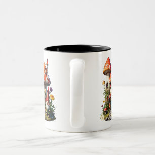 Caneca De Café Em Dois Tons "Cena do Jardim Dreamy"