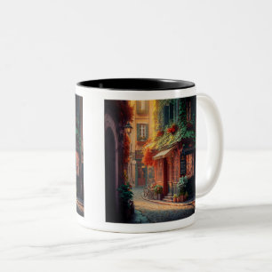 Caneca De Café Em Dois Tons Cena Francesa: Mug De Dois Toneladas, 11 Oz